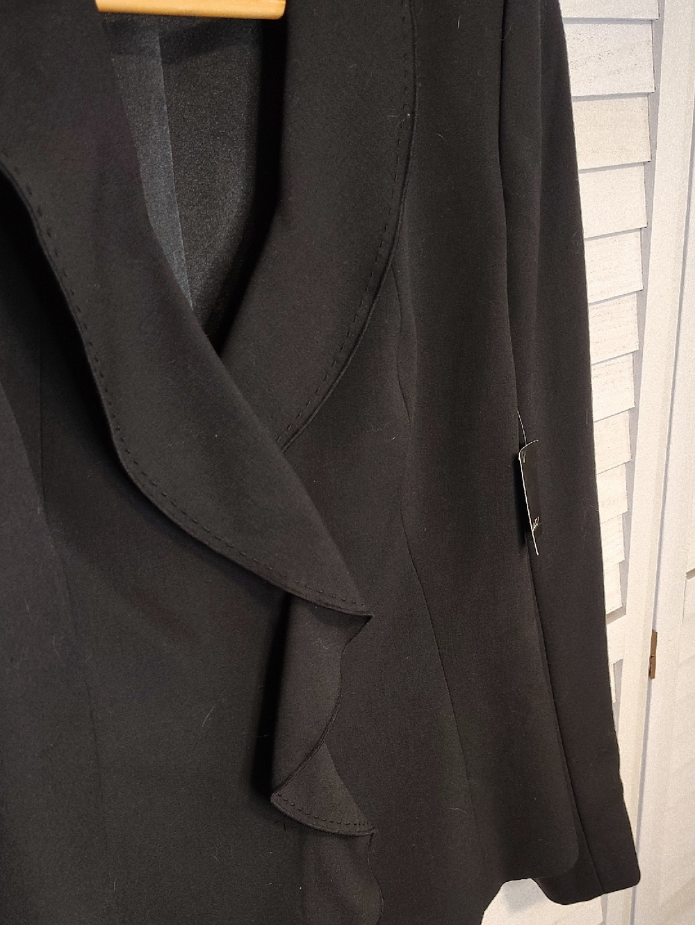 Talbots Black Ruffle-Front Jacket - Picture 5 of 9